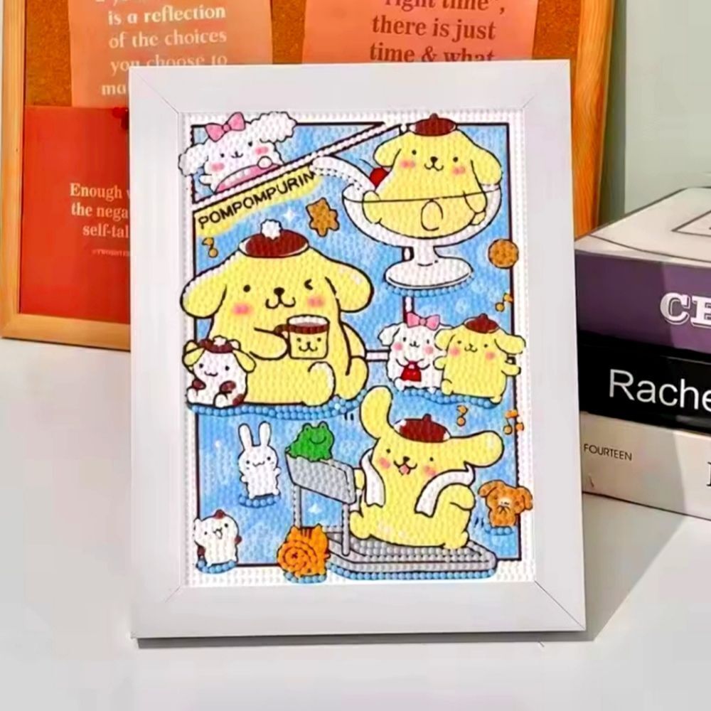 Brand New DIY Pompompurin Diamond Beads Art With Frame